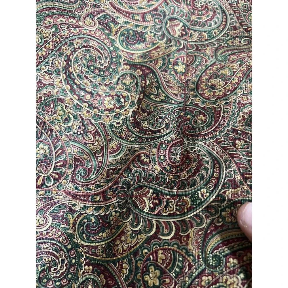 Green Merlot Paisley Standard Pillow‎ Sham Unbranded Maroon Gold
